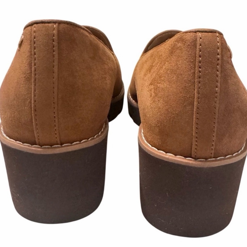 Vionic Willa Tan Suede Slip-On Wedge Clogs - Picture 6 of 12